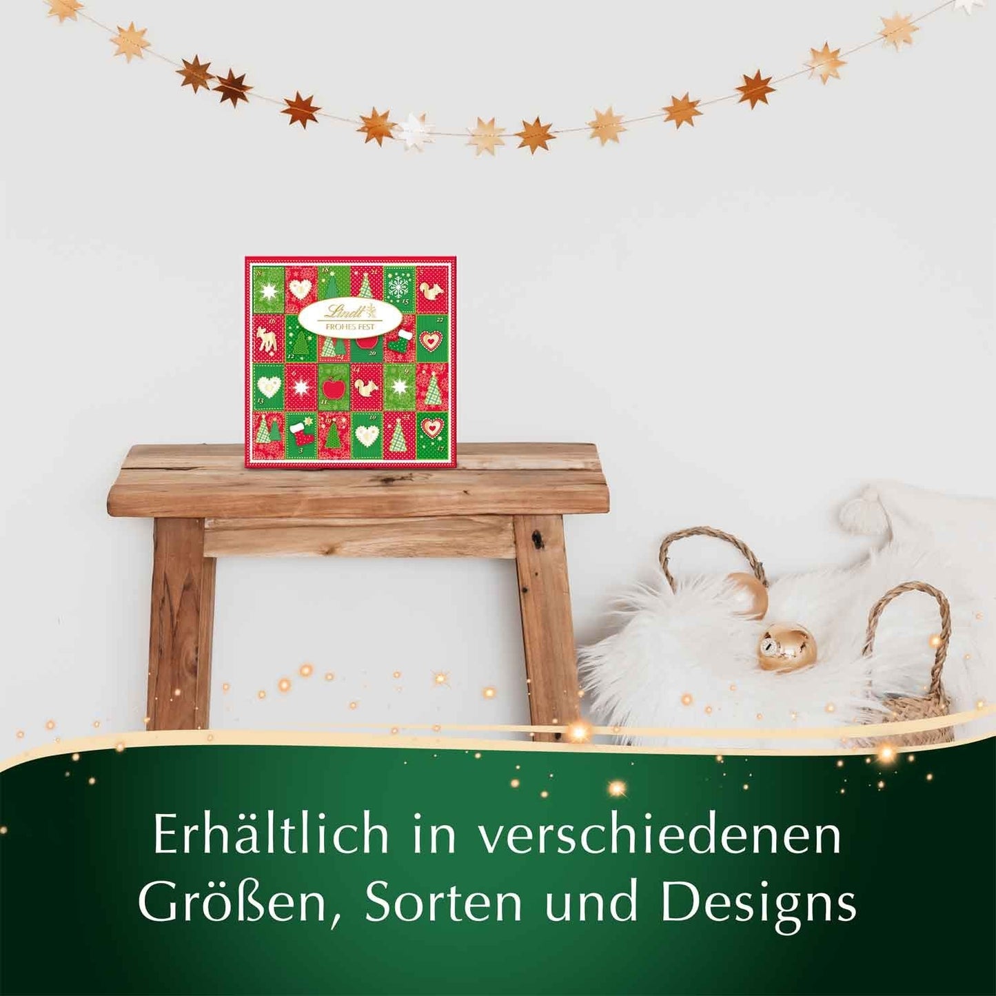 Lindt Frohes Fest Mini Tisch Adventskalender 115g