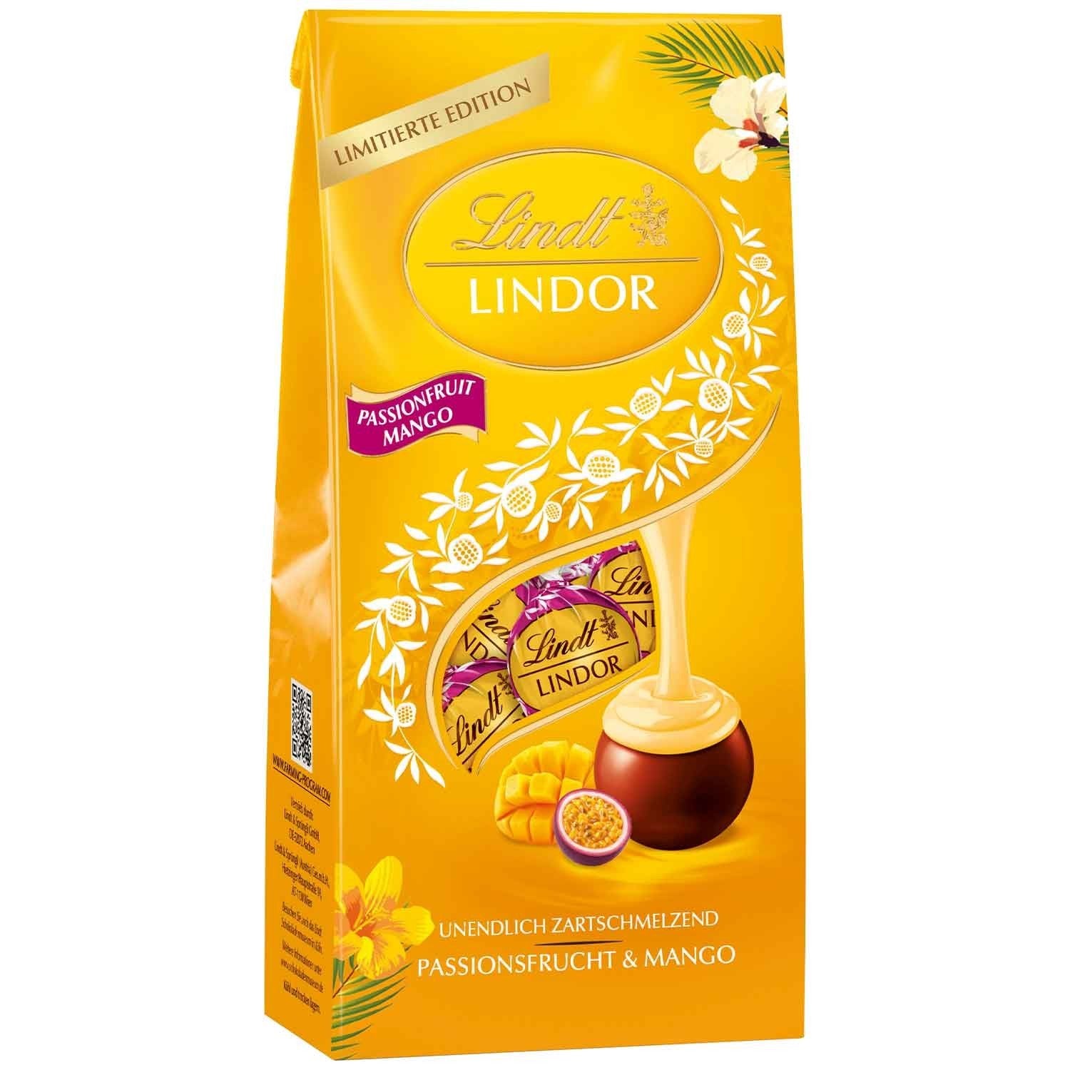 Lindt Lindor Kugeln Vollmilch Passionsfrucht Mango 137g