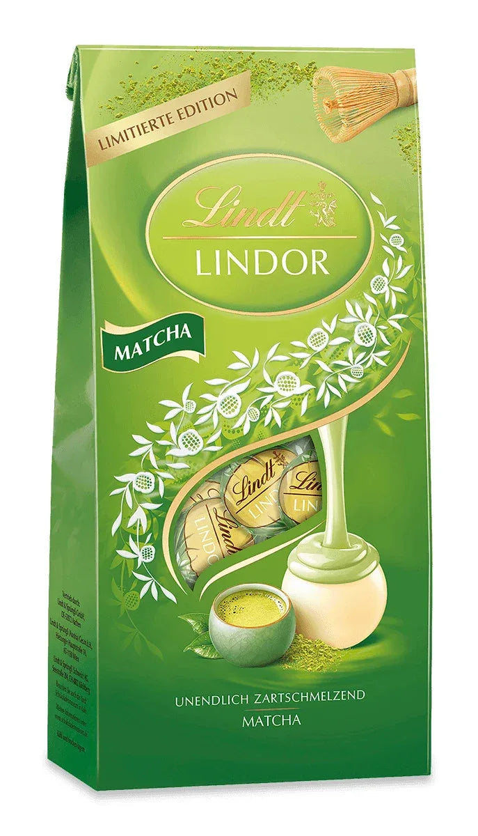 Lindt LINDOR Kugel Beutel Matcha, 137g - Schokobote.de