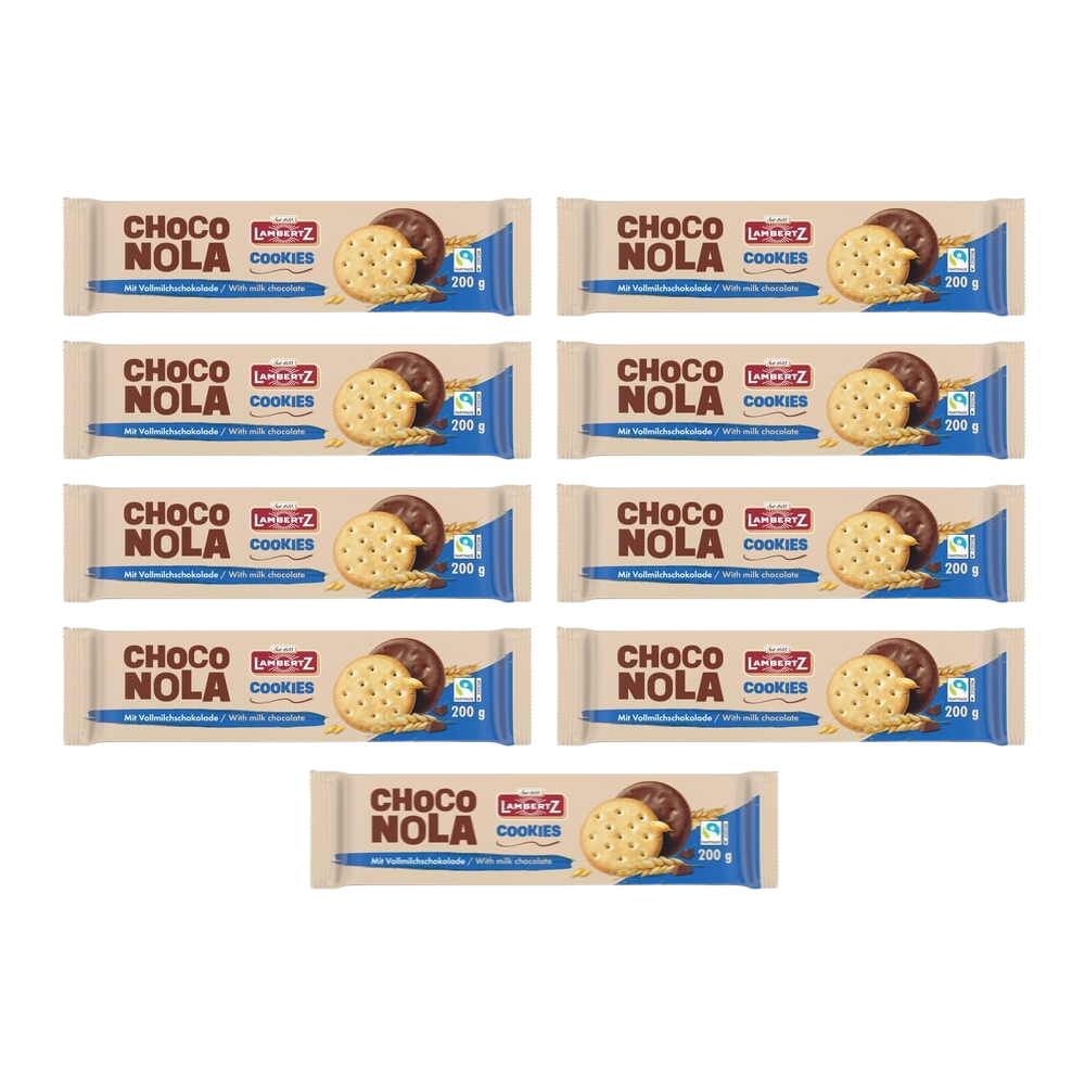Lambertz Choco Nola Cookies 200 g – Vollmilch / 9 Stück – Packbild
