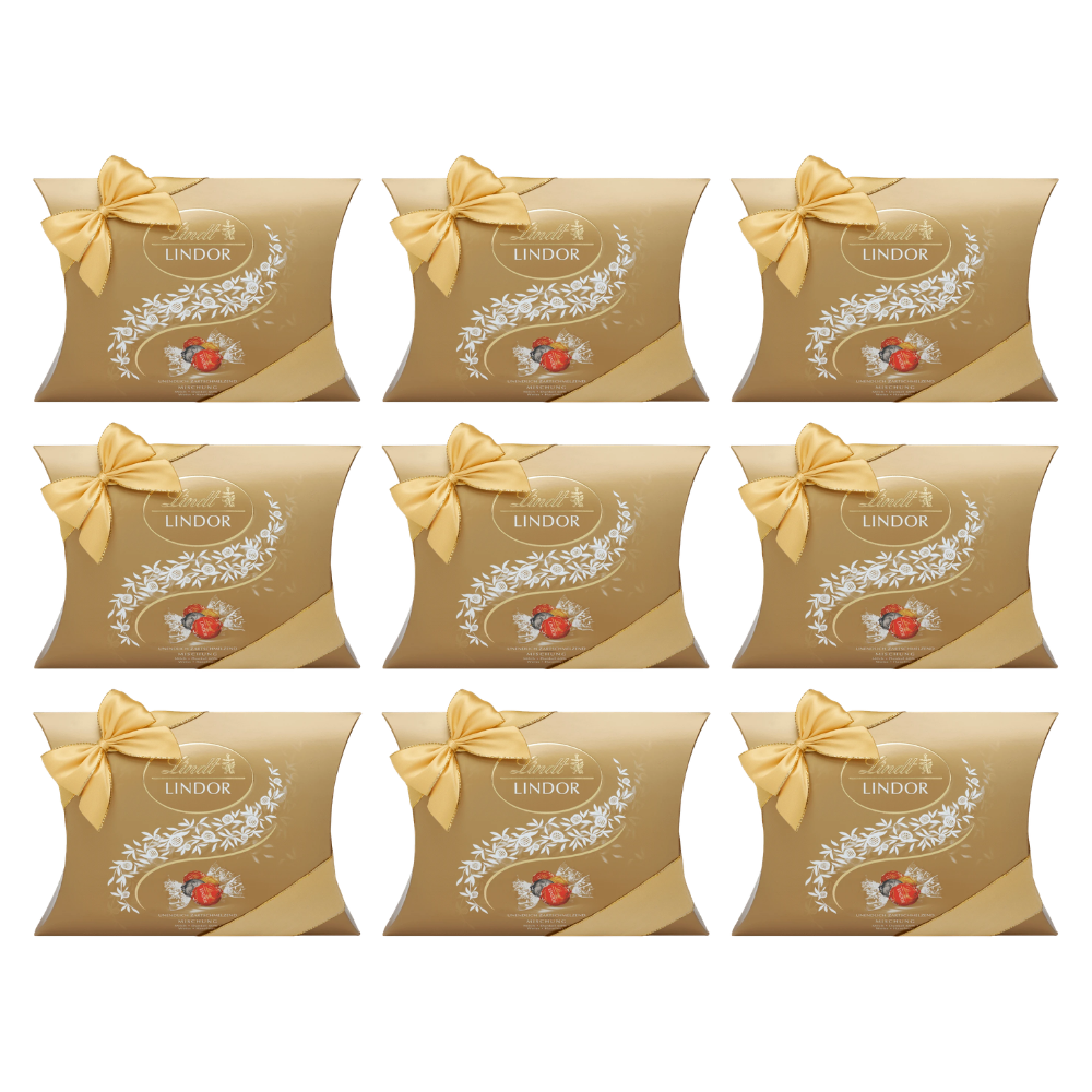 Lindt Lindor Kissenpackung Mischung, 323g – 9 Stück – Packbild