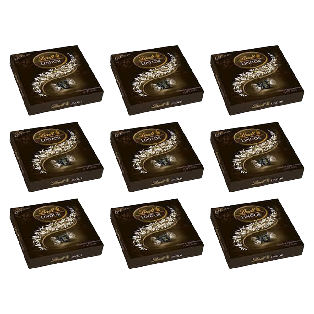 Lindt Lindor Kugeln Dark 70% in einer Präsent Box, 186g – 9 Stück – Packbild