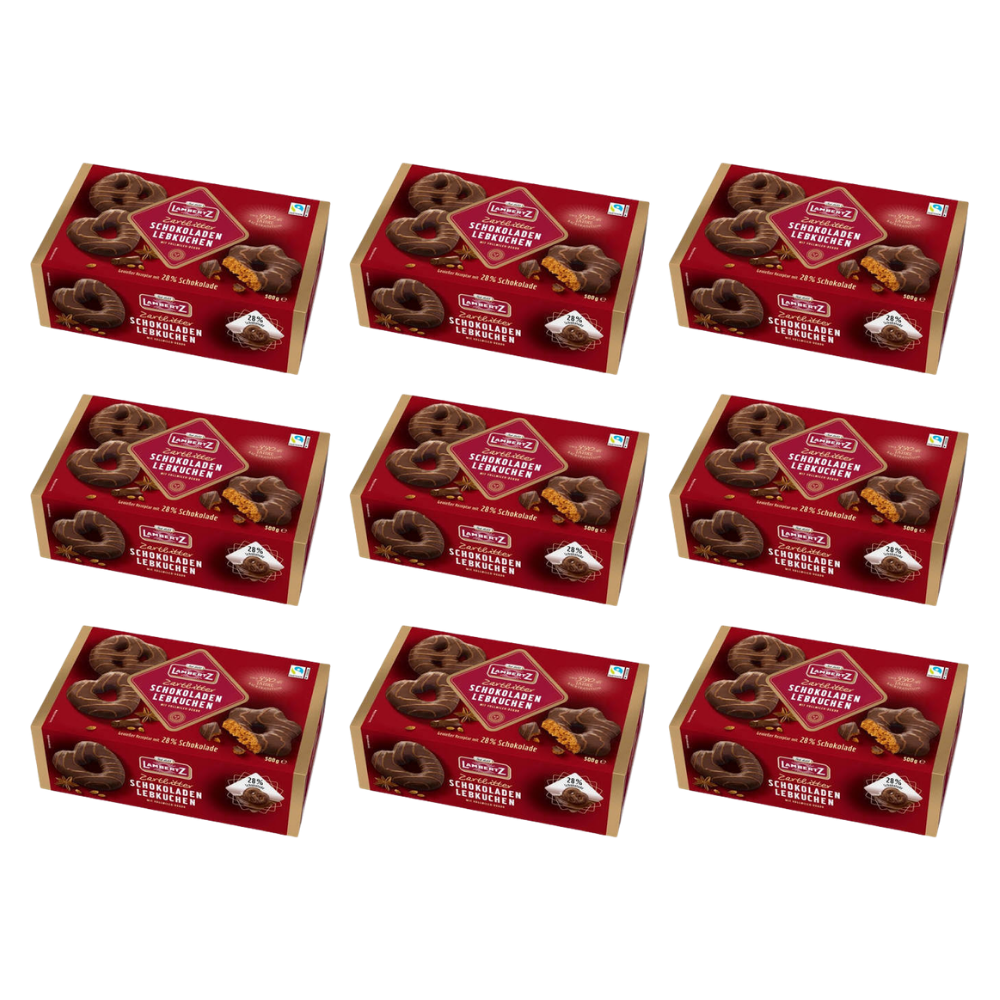 Lambertz Schokoladen Lebkuchen Zartbitter 500g – 9 Stück – Packbild