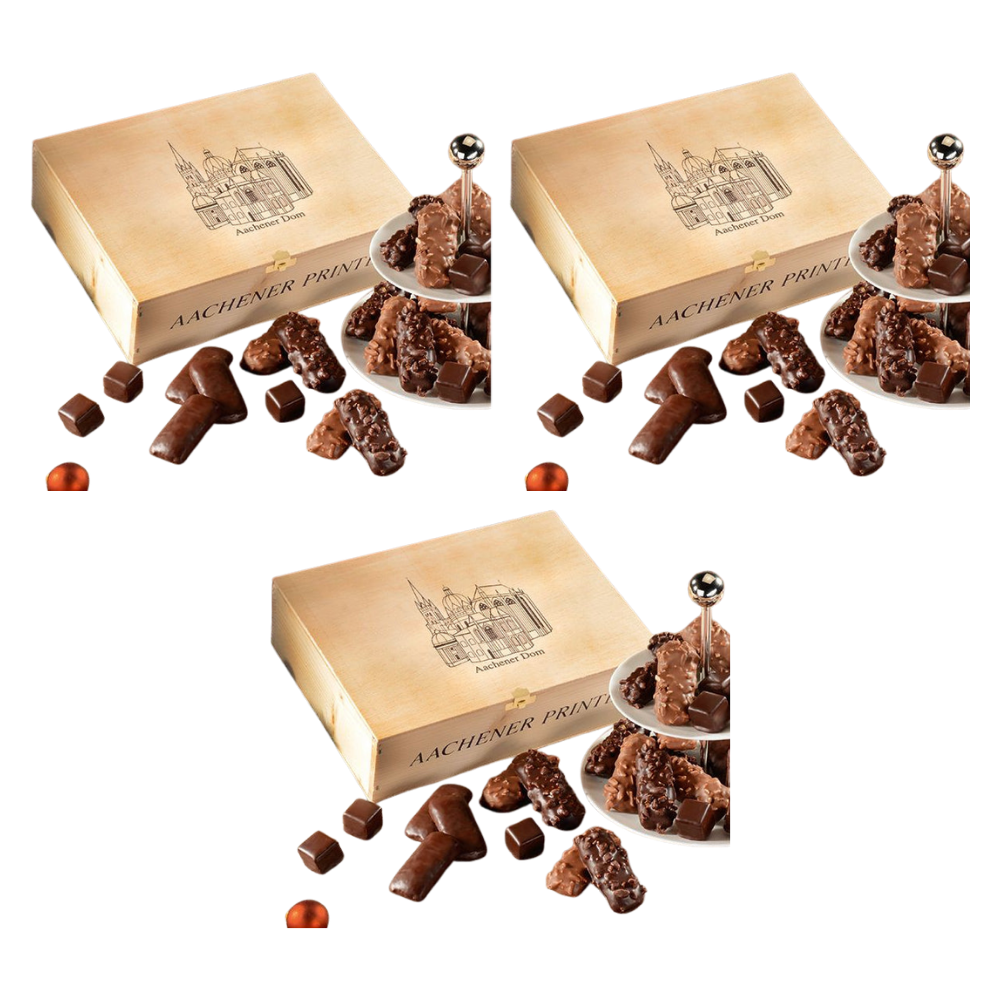 Lambertz Alt Aachen Holztruhe 650g Printen- & Lebkuchenmischung – 3er-Pack – Packbild