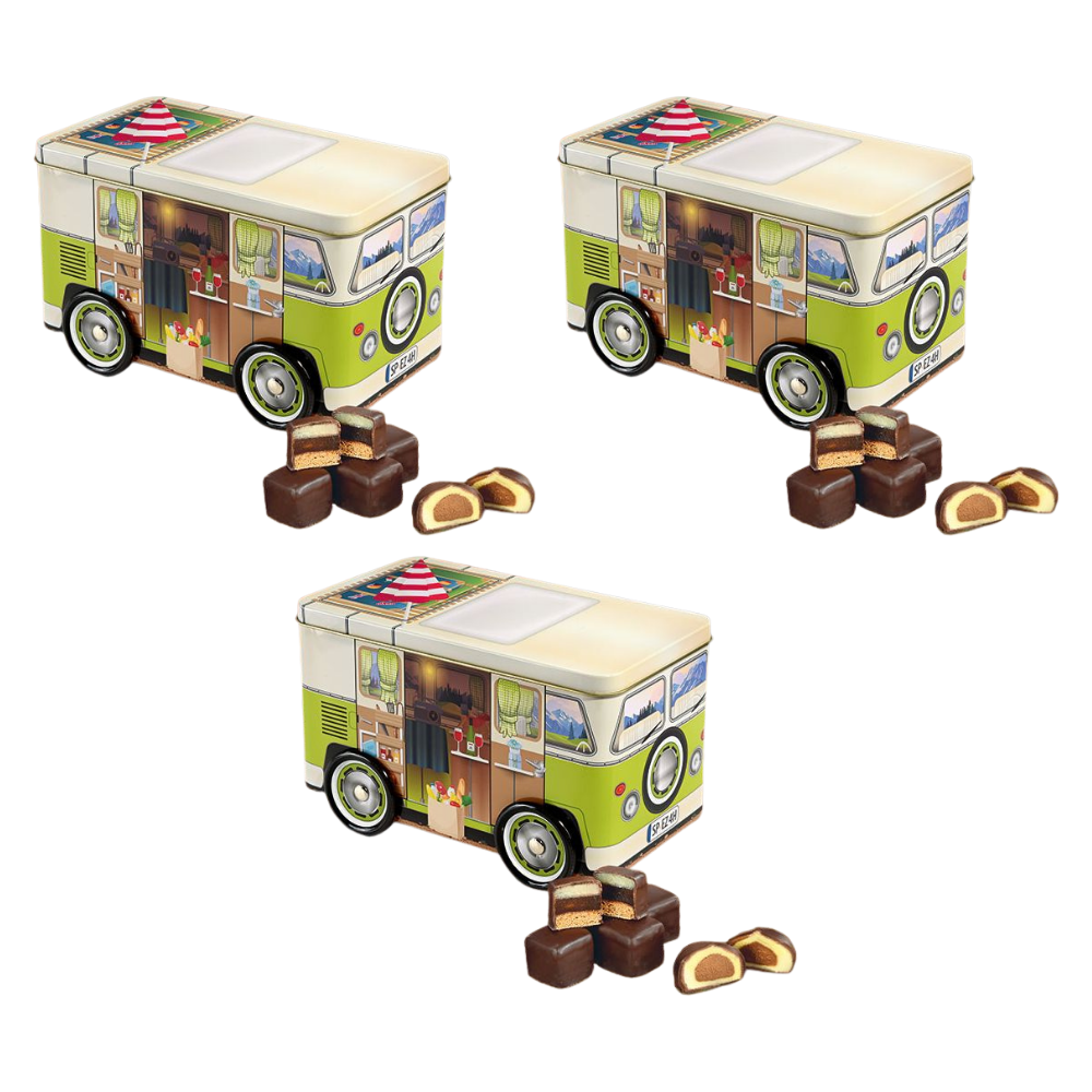 Lambertz Ski-Bus Weihnachtsgebäck 615g Geschenk-Dose – 3er-Pack – Packbild