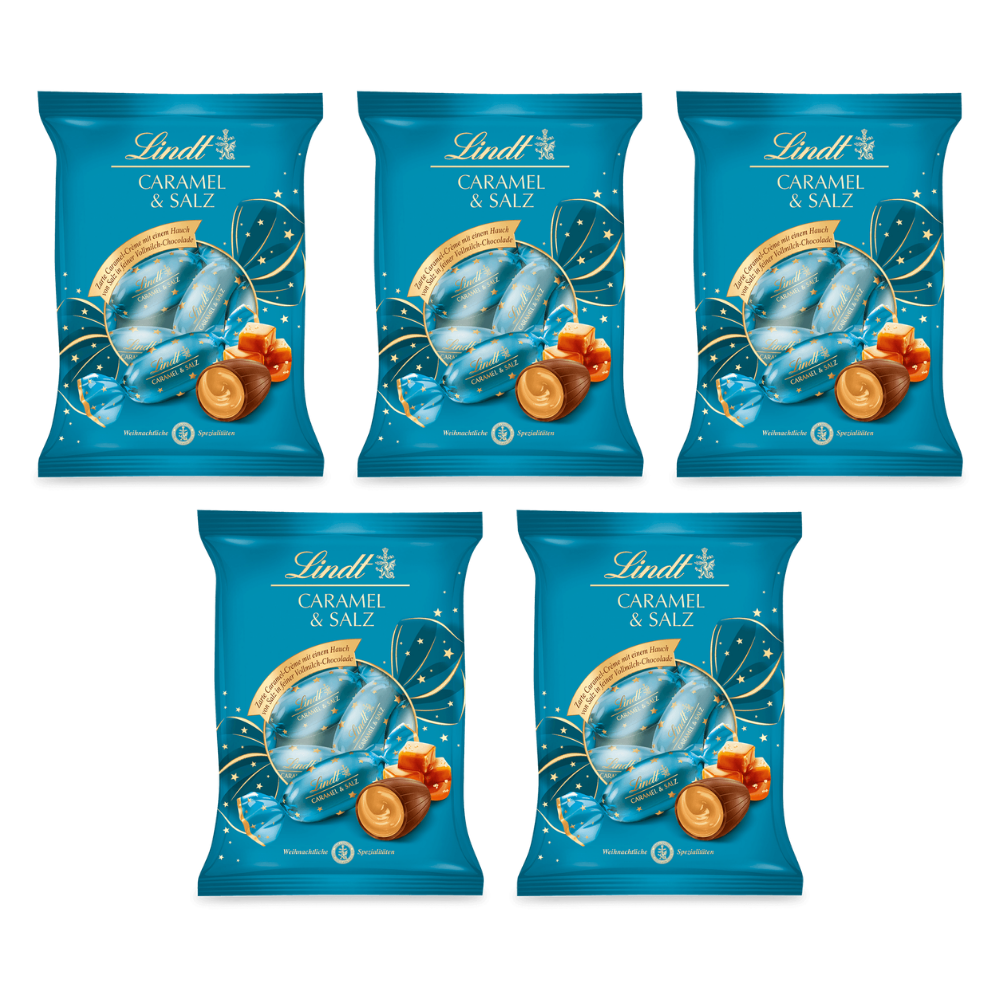 Lindt Caramel & Salz Zapfen 101 g – 5 × 101 g – Packbild