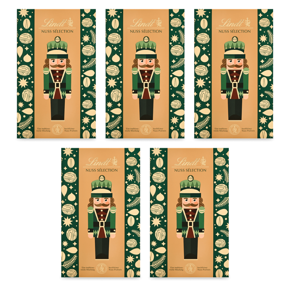 Lindt Nuss Sélection Pralinés 200 g – 5 × 200 g – Packbild