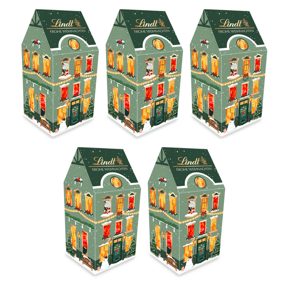 Lindt Winterhäuser Kleines Haus 68 g – 5 × 68 g – Packbild