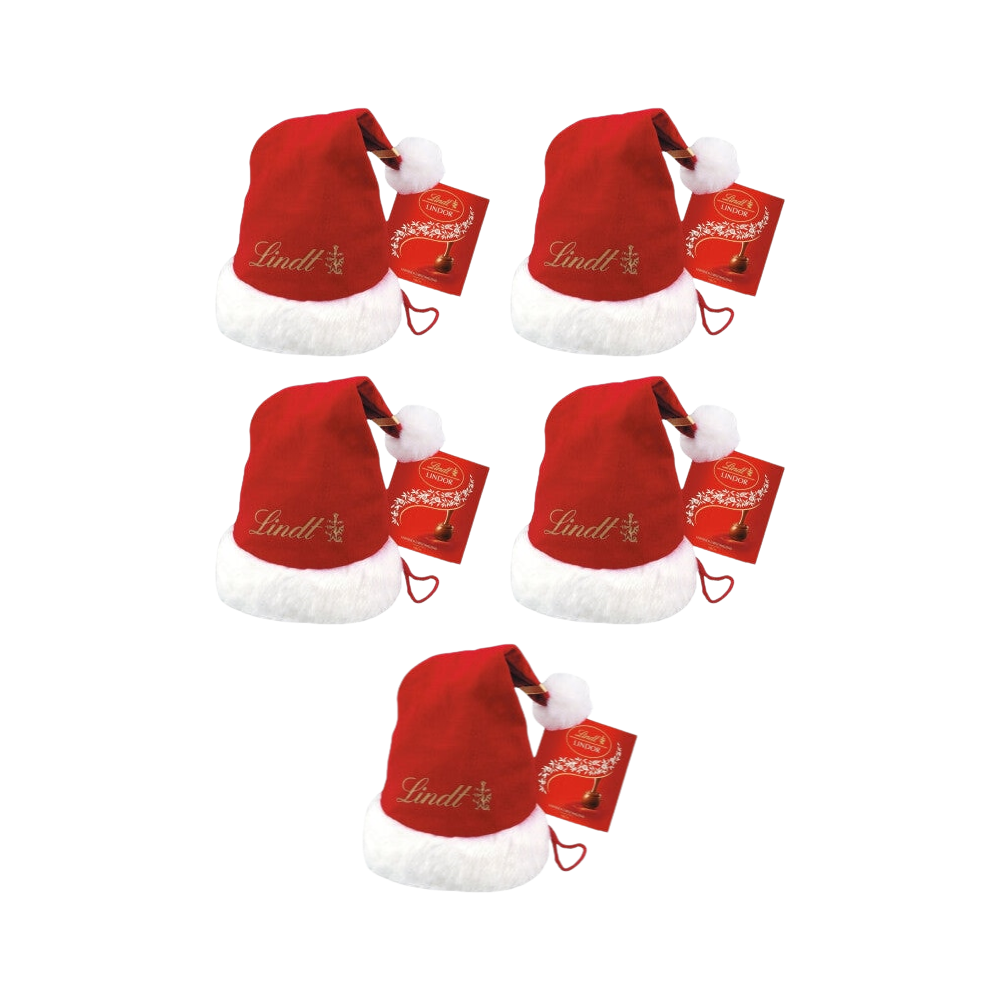 Lindt LINDOR Weihnachtsmann-Mütze 175 g – 5 × 175 g – Packbild