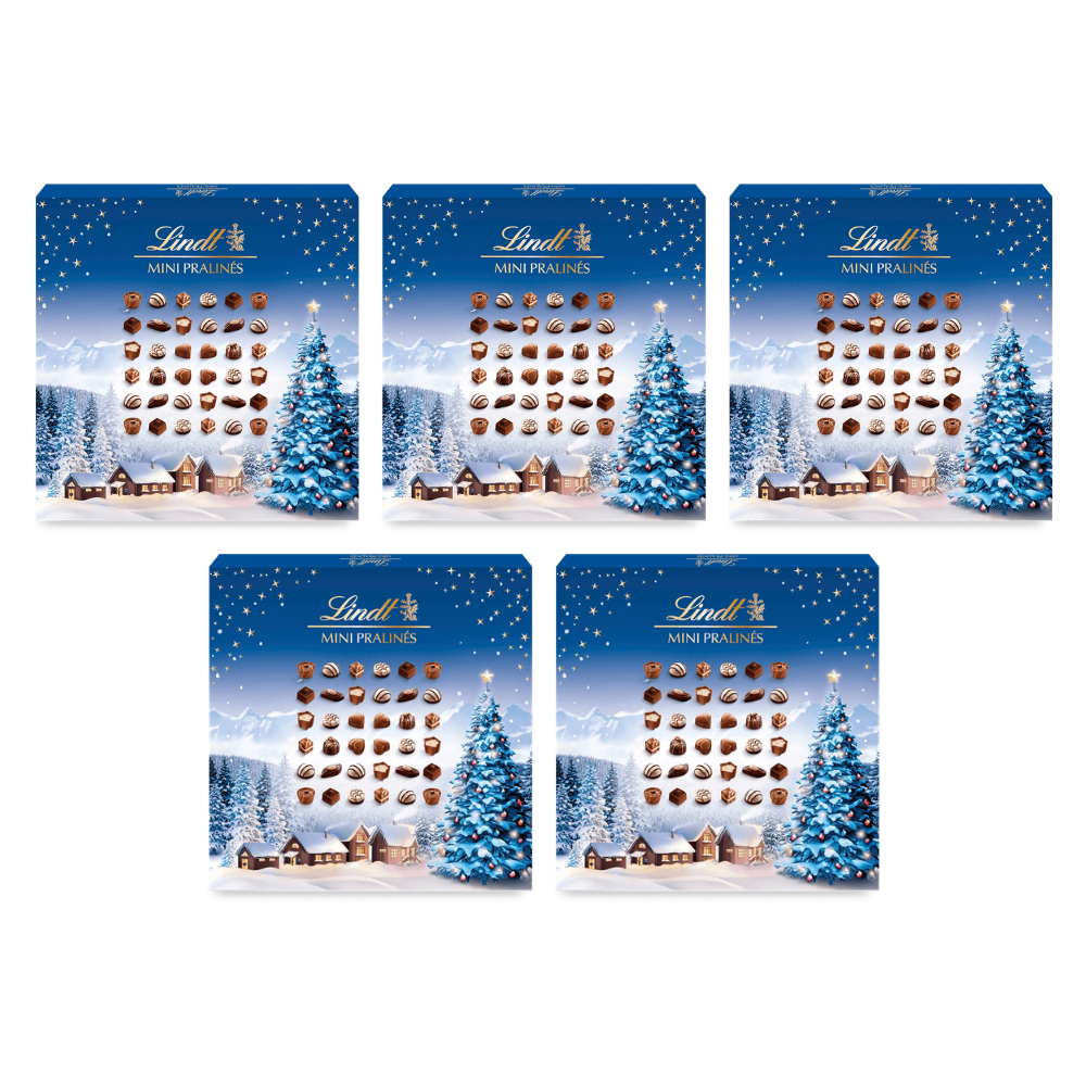 Lindt Weihnachts-Zauber Mini-Pralinés 180 g – 5 × 180 g – Packbild