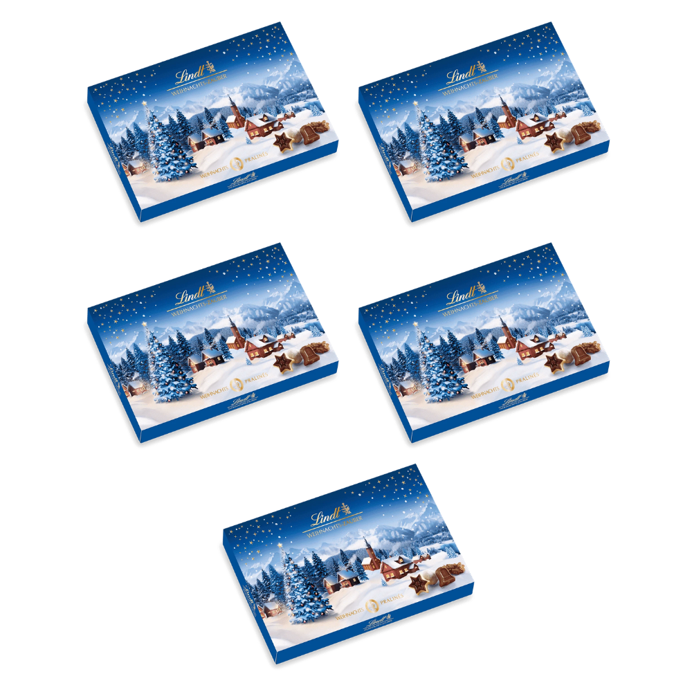 Lindt Weihnachts-Zauber Pralinés 200 g – 5 × 200 g – Packbild