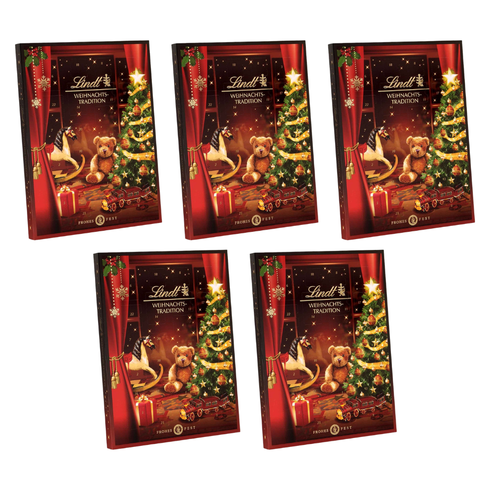 Lindt Adventskalender Weihnachts-Tradition 253 g – 5 × 253 g – Packbild