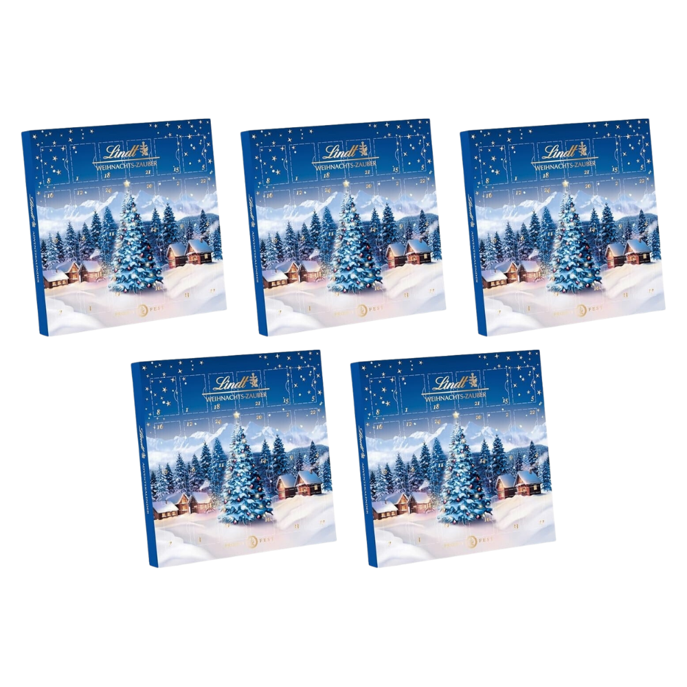 Lindt Mini-Tisch-Adventskalender Weihnachtszauber 115 g – 5 × 115 g – Packbild