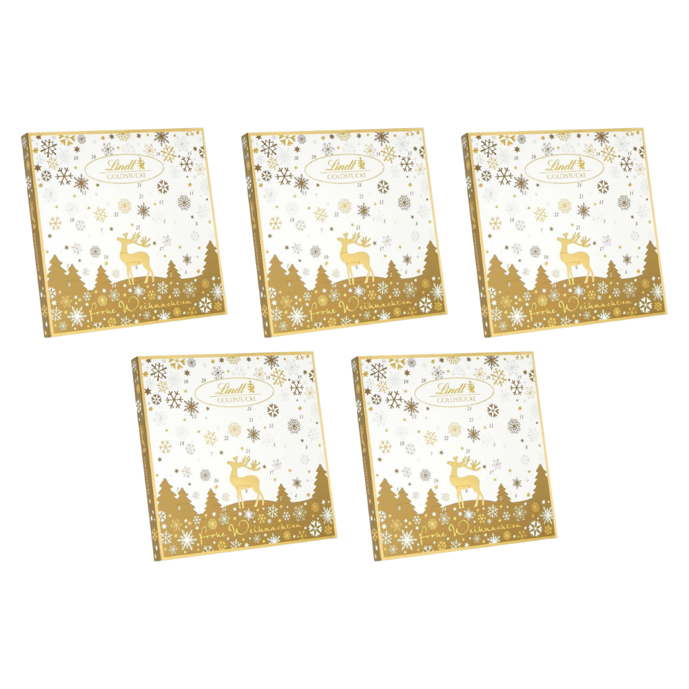 Lindt Goldstücke Adventskalender 156 g – 5 × 156 g – Packbild