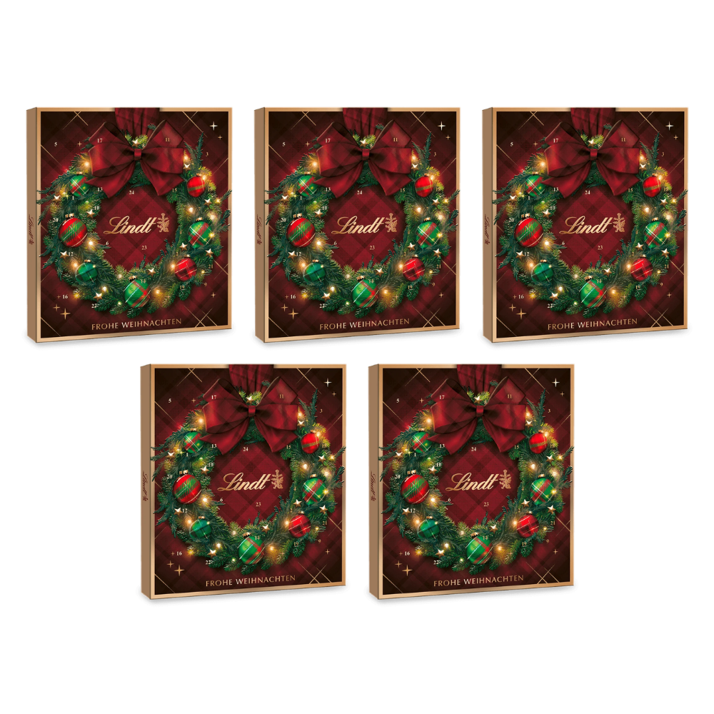 Lindt Adventskalender Karo Royal 168 g – 5 × 168 g – Packbild