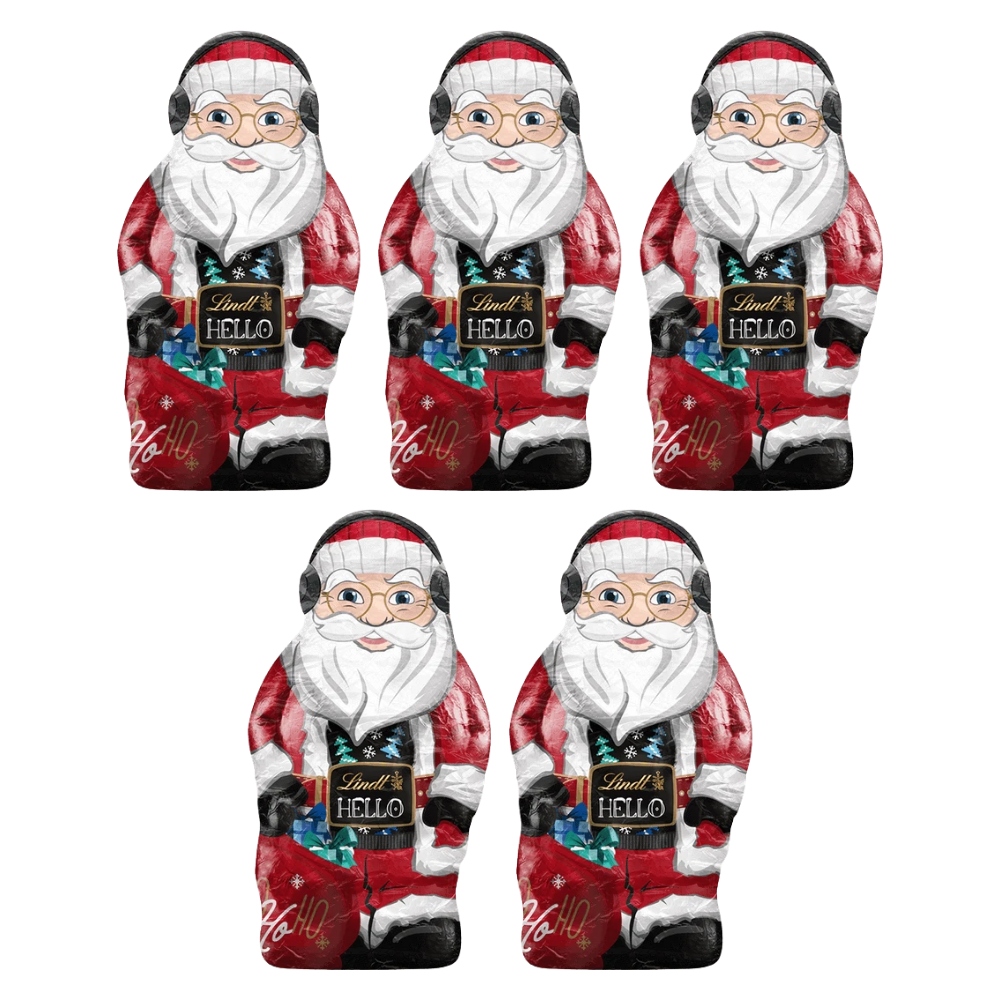 Lindt HELLO Xmas Santa 80 g – 5 × 80 g – Packbild