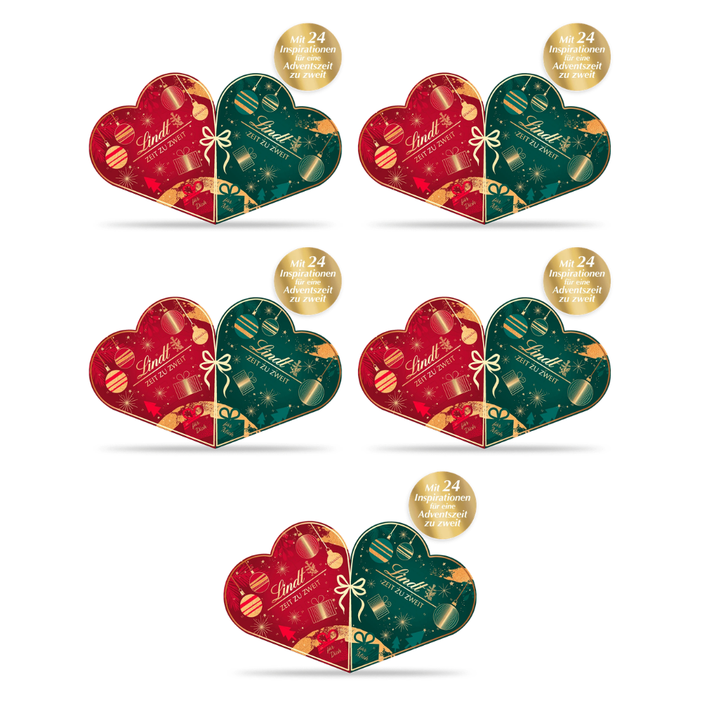 Lindt Adventskalender für Zwei 510 g – 5 × 510 g – Packbild