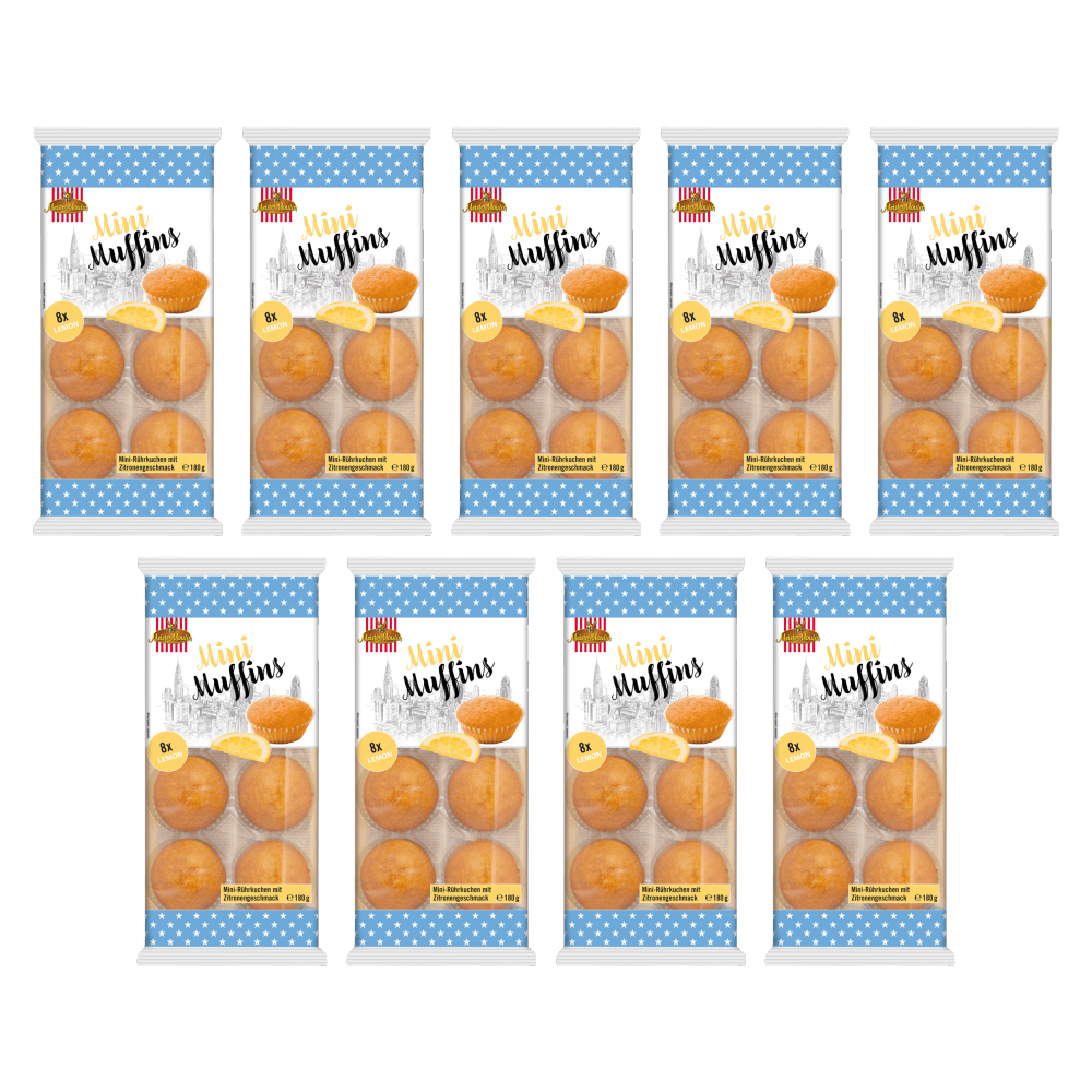 Meister Moulin Mini Muffins Lemon 8er 180g – 9er-Pack – Packbild