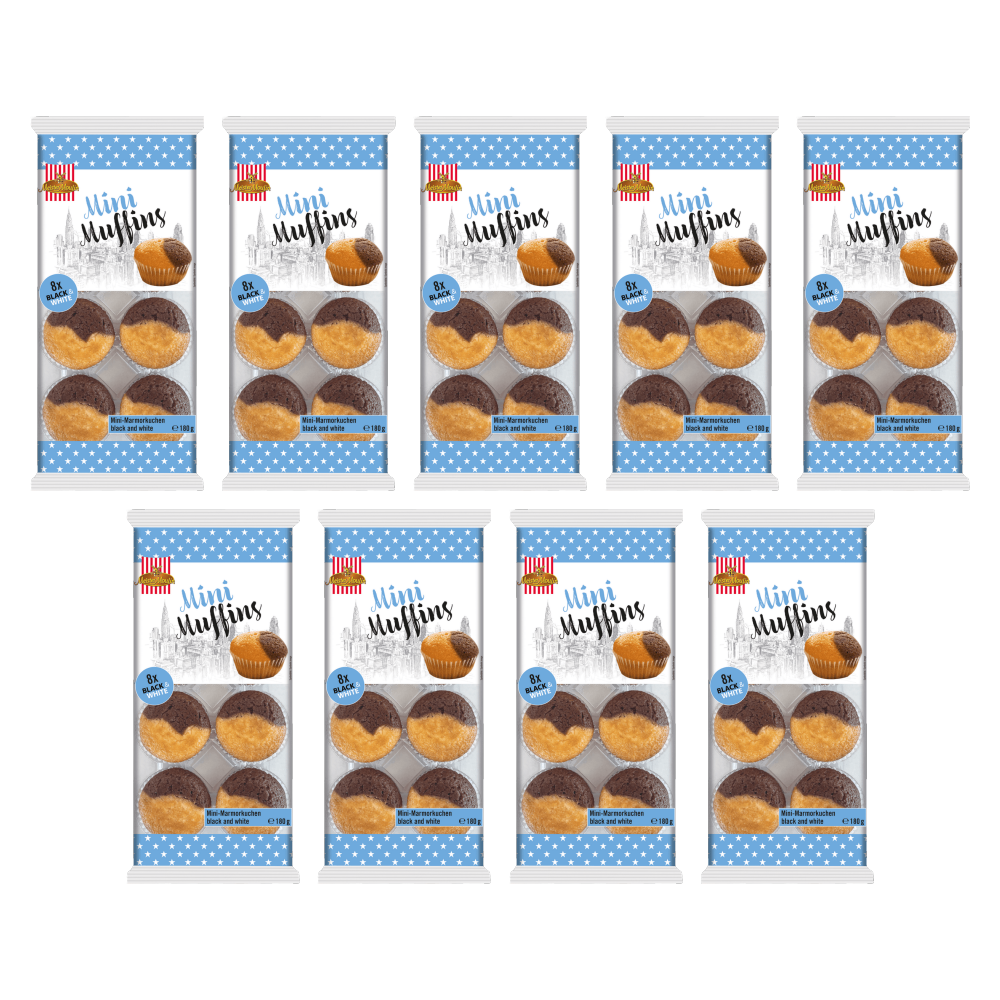 Meister Moulin Mini Muffins Black & White 8er 180g – 9er-Pack – Packbild