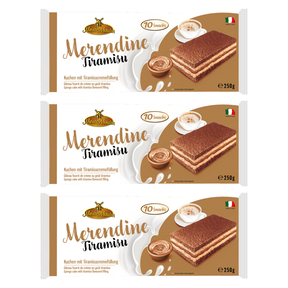 Meister Moulin Kuchenschnitten mit Tiramisucreme 250g – 3er-Pack – Packbild