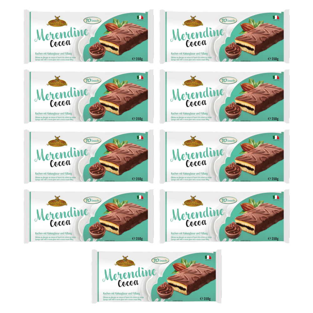 Meister Moulin Kuchenschnitten mit Kakaoglasur 350 g – 9er-Pack – Packbild