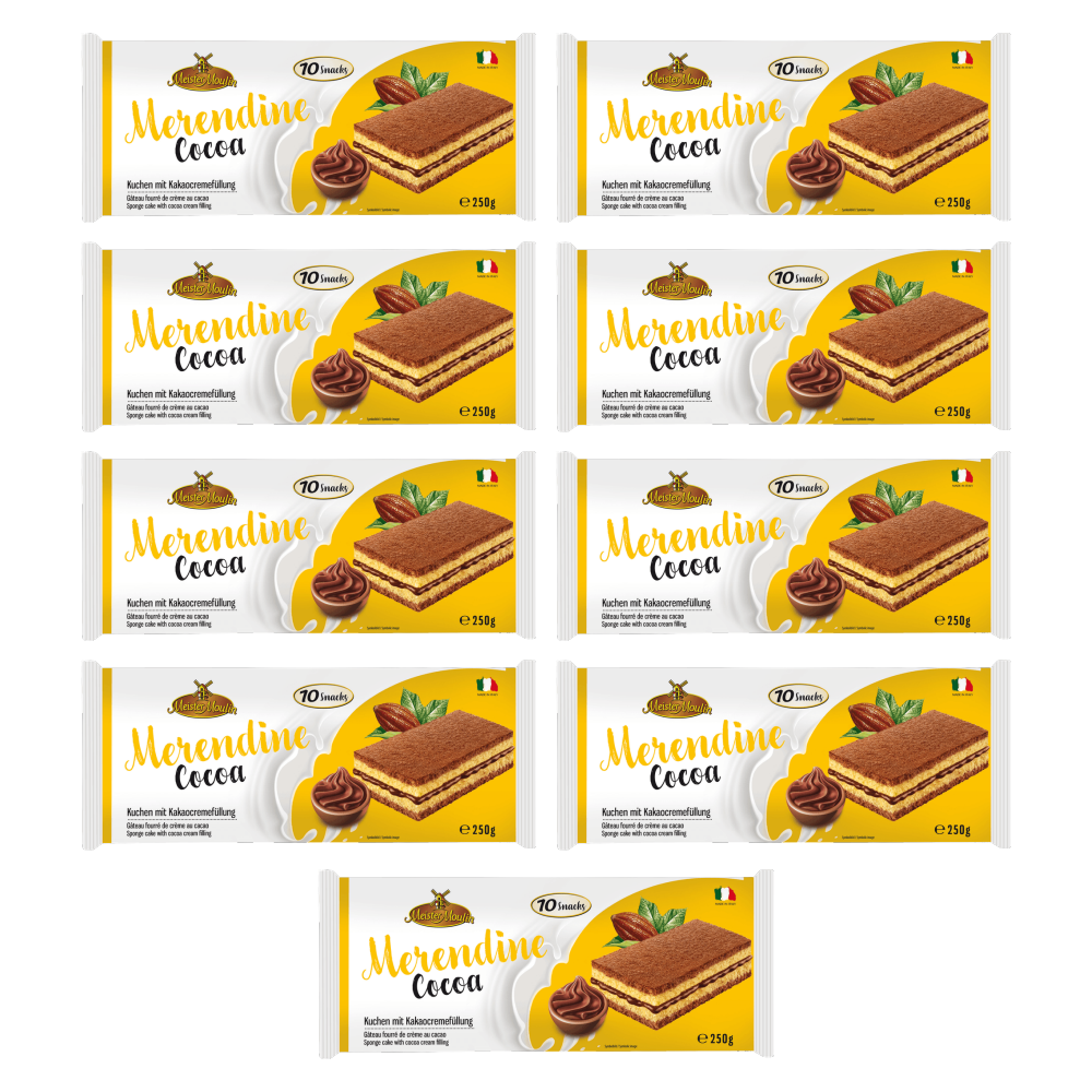 Meister Moulin Kuchenschnitten mit Kakaocreme 250 g – 9er-Pack – Packbild