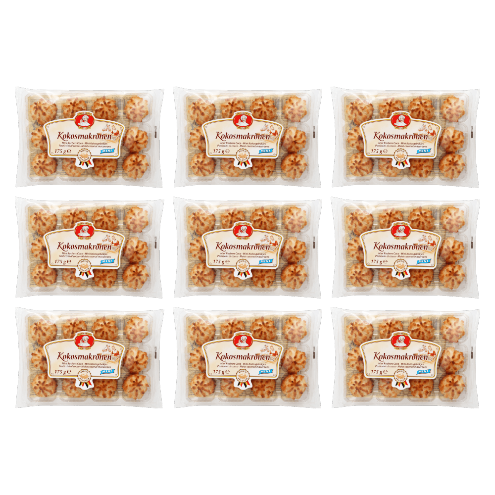 Pâtisserie Mathéo Kokosmakronen Mini 175g – 9er-Pack – Packbild