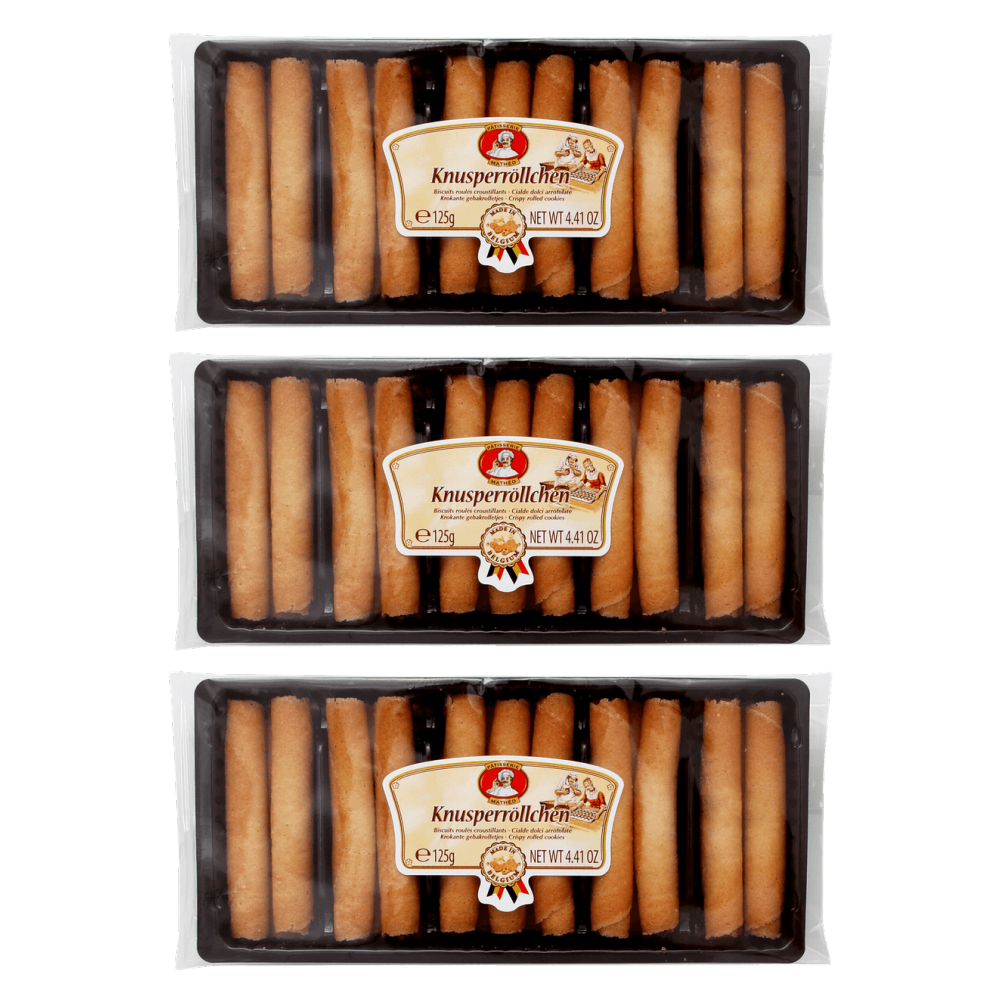 Pâtisserie Mathéo Knusperröllchen 125g – 3er-Pack – Packbild