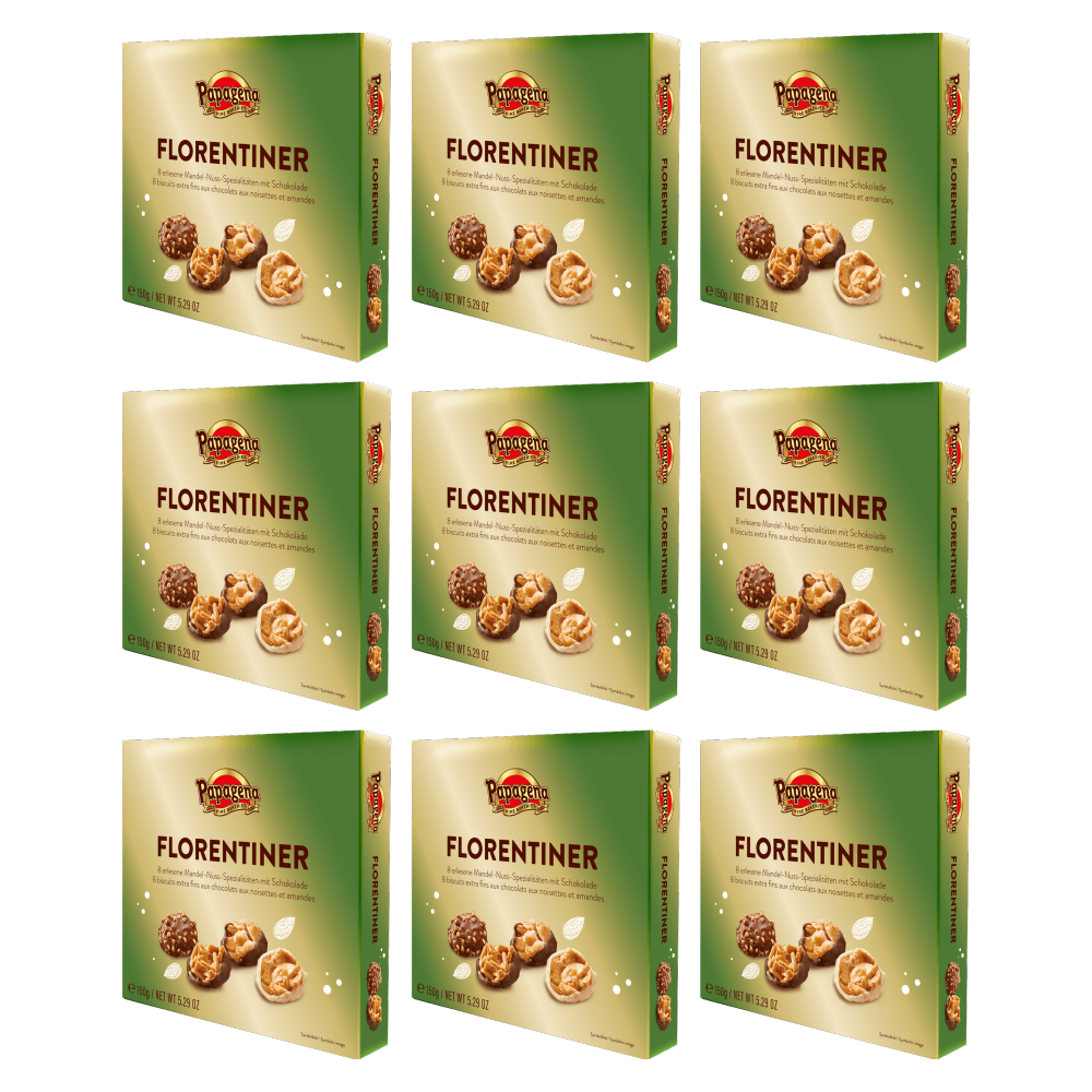 Papagena Kekse Florentiner Art 150g – 9er-Pack – Packbild