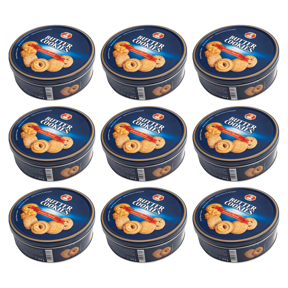 Pâtisserie Mathéo Butter Cookies 454g – 9er-Pack – Packbild