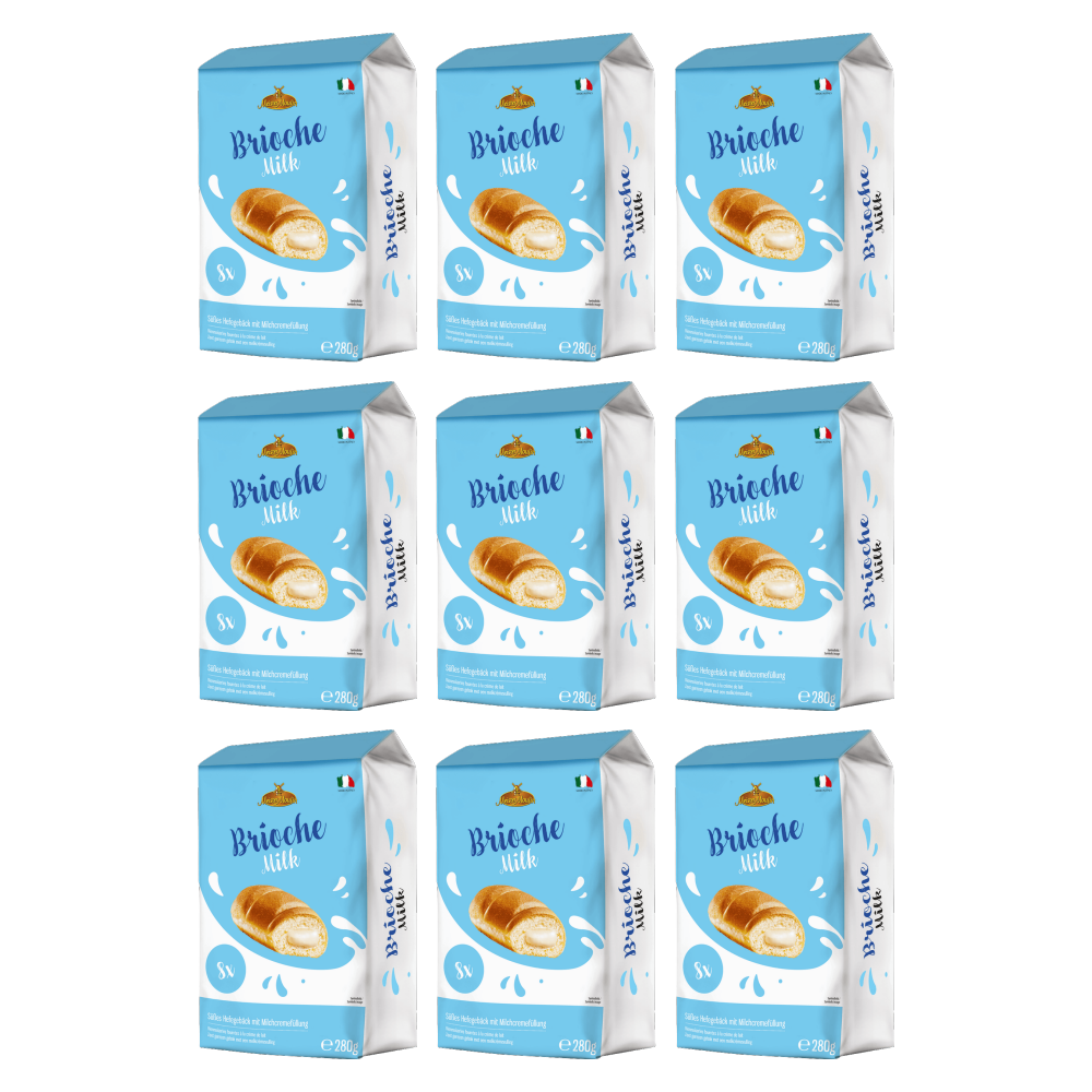 Meister Moulin Brioches mit Milchcremefüllung 280g – 9er-Pack – Packbild