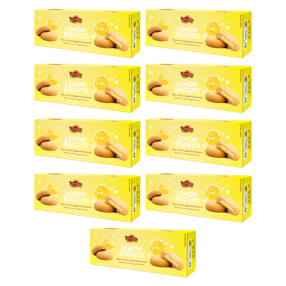 Papagena Biscuits mit Zitronencremefüllung 150g – 9er-Pack – Packbild