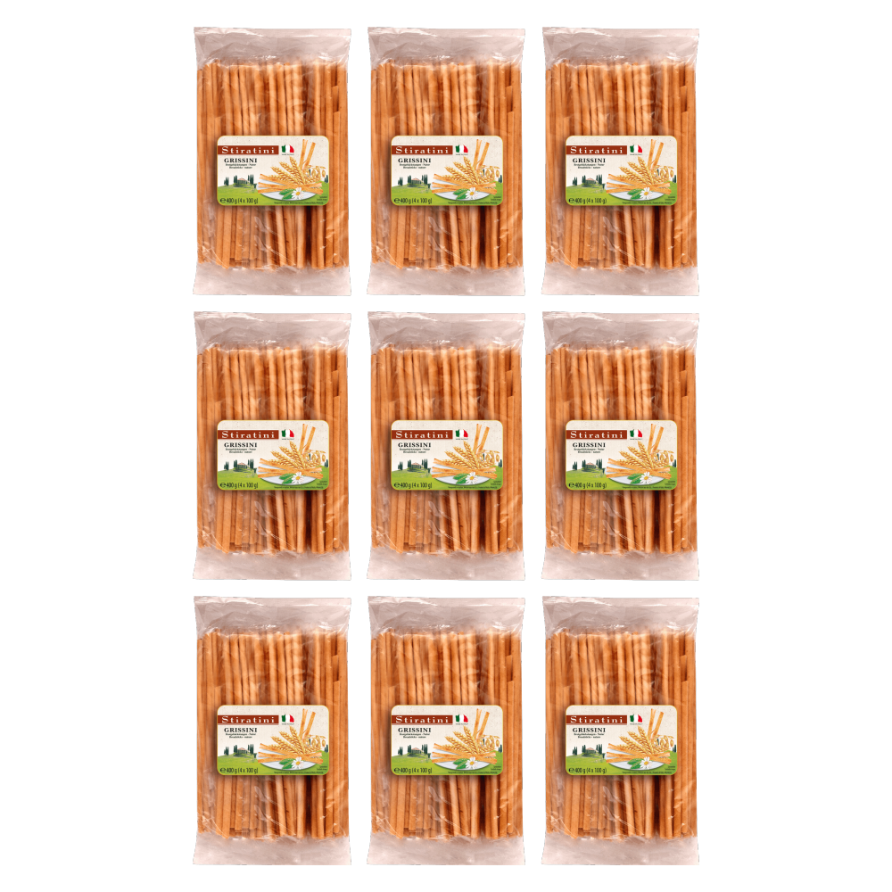 Stiratini Grissini Brotgebäckstangen 400g – 9er-Pack – Packbild