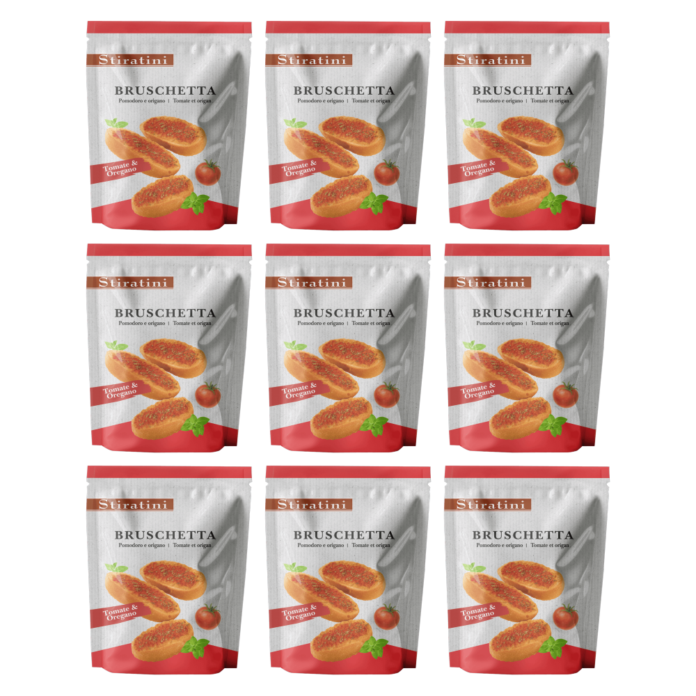 Stiratini Bruschetta Tomate & Oregano 160g – 9er-Pack – Packbild
