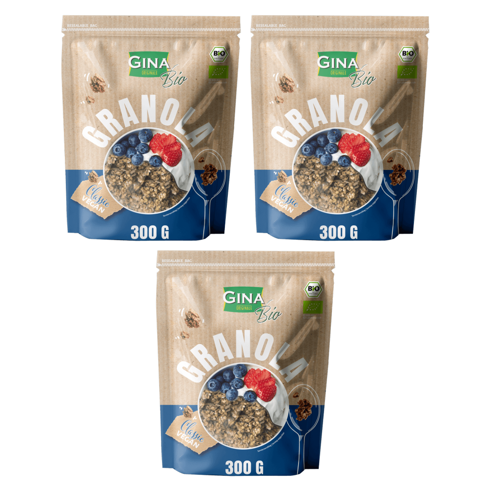 Gina BIO Müsli Granola Classic 300g – 3er-Pack – Packbild