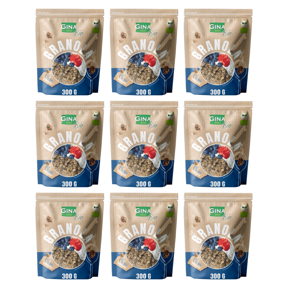 Gina BIO Müsli Granola Classic 300g – 9er-Pack – Packbild