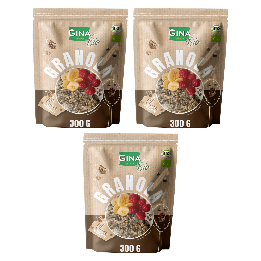 Gina BIO Müsli Granola Choco 300g – 3er-Pack – Packbild