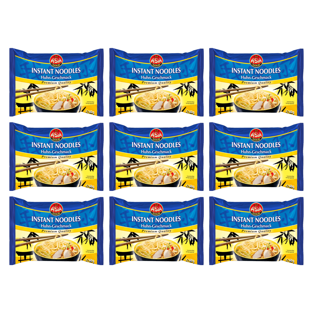 Asia Gold Instant Nudeln Huhn 30x 60g – 9er-Pack – Packbild