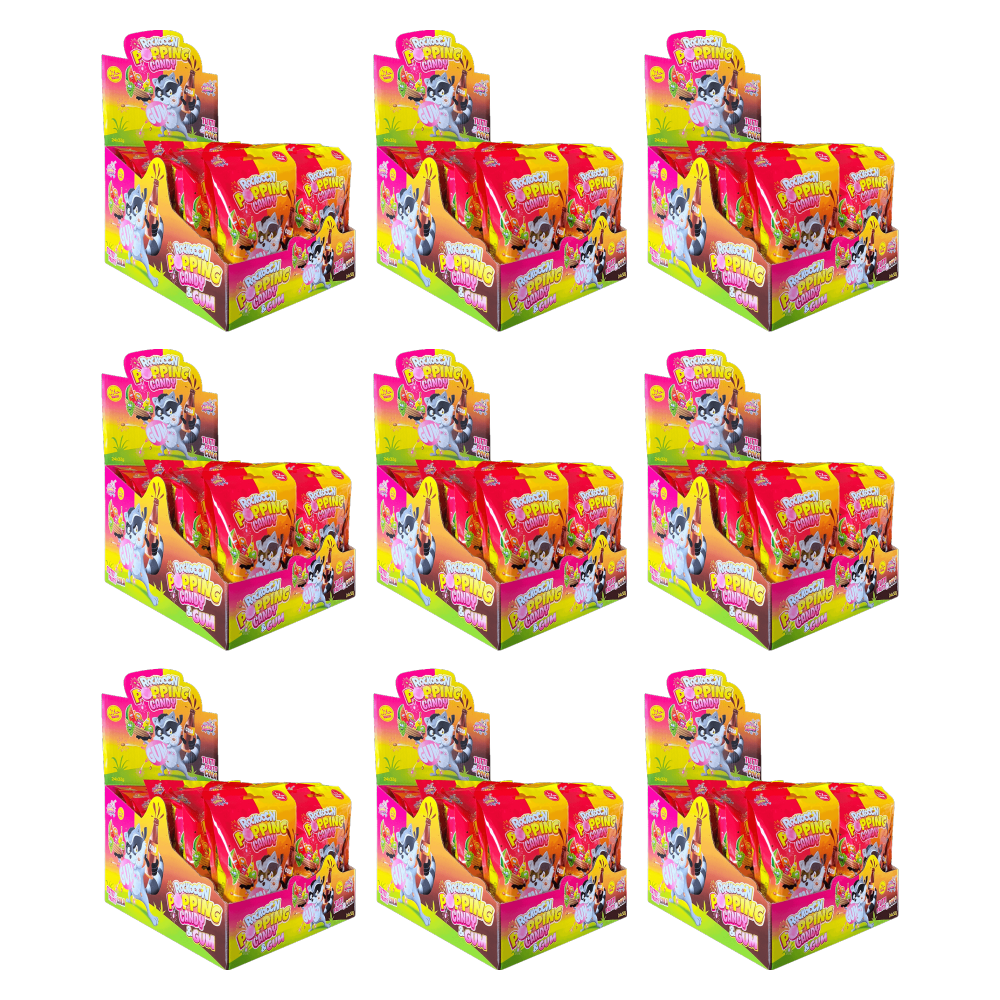 Sweet Flash Popping Candy & Gum 32g (4x8g) – 9er-Pack – Packbild