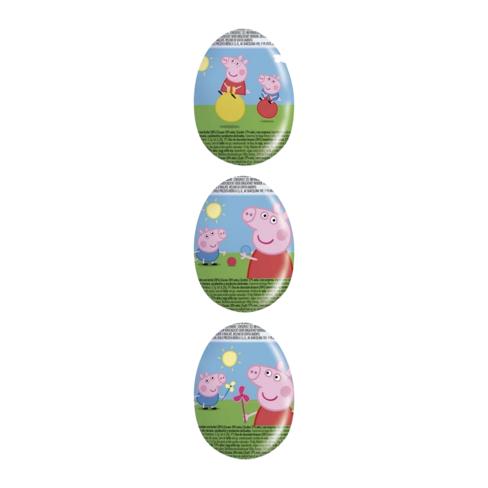 Mon Desir Peppa Pig Schoko-Überraschungsei 20 g mit Spielzeug – 3er-Pack – Packbild