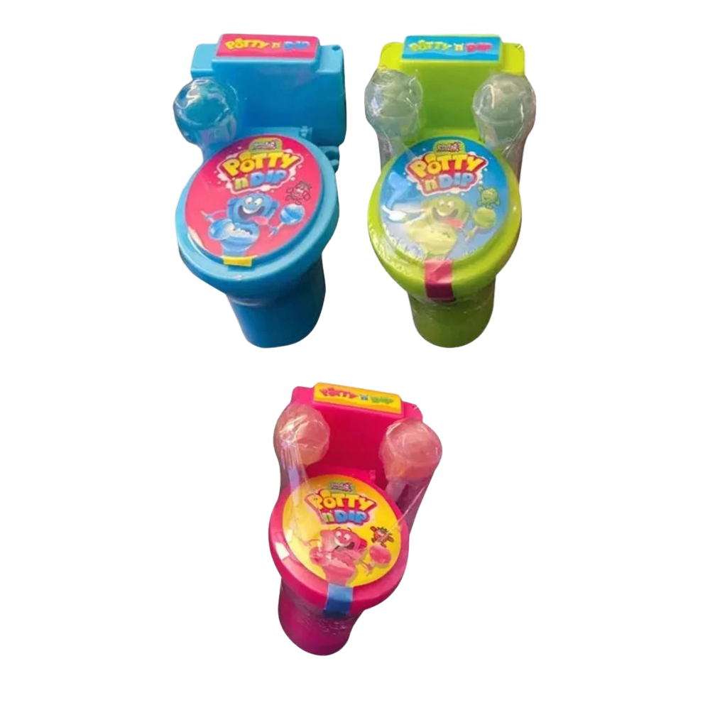 Sweet Flash Potty n Dip Lollipop & Pulver 25g – 3er-Pack – Packbild
