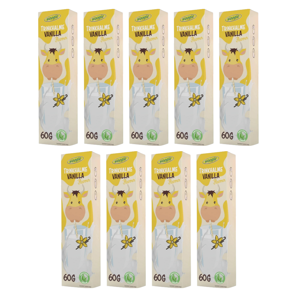 Woogie Trinkhalme Vanille 10 × 6 g (60 g) – 9er-Pack – Packbild