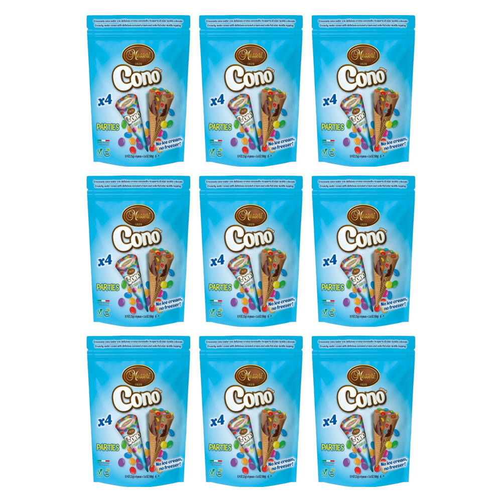 Cono Mini-Waffelhörnchen Parties 4 × 25 g (100g) – 9er-Pack – Packbild