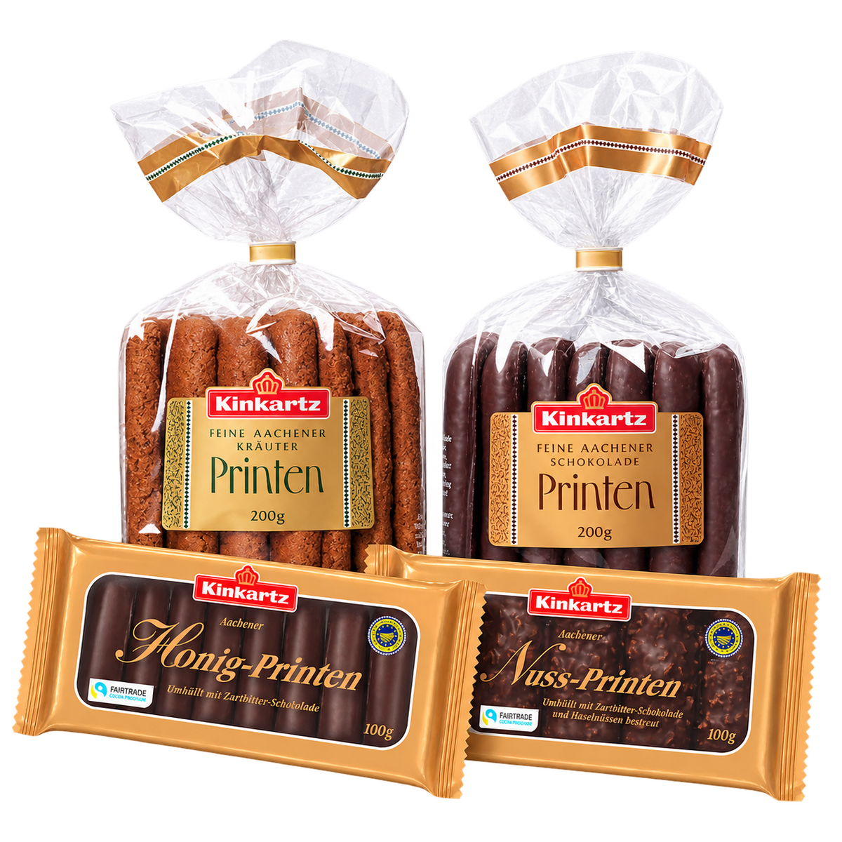 Aachener Printen Weihnachtsbox – 600g SB103 – enthaltene Produkte auf transparentem Hintergrund