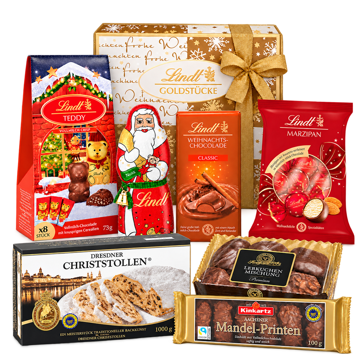 Weihnachtsbox Weihnachtliche Genussreise - 1,873 kg - SB186 – Produktgruppe mit korrigierten Verpackungen