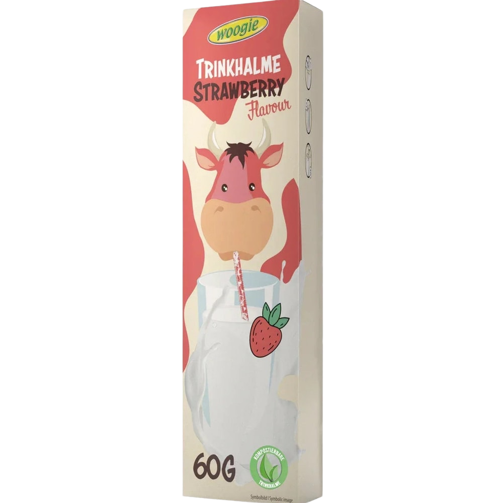 Trinkhalme Zuckerperlen 10x6g 60g Erdbeere Kakao Vanille, Auswählbar