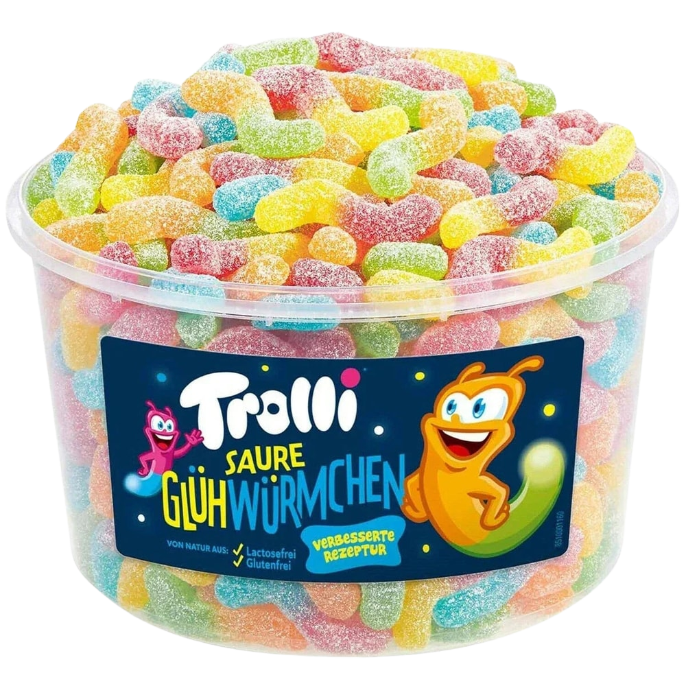 Trolli Glühwürmchen sauer Fruchtgummi gezuckert 1050g
