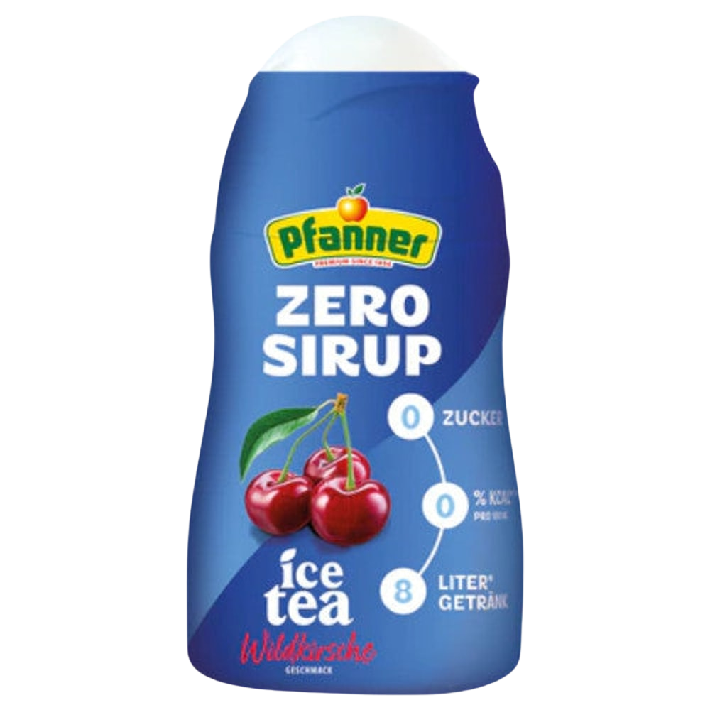 Pfanner Eistee Sirup Zero 1:140 Zitrone Holunder Pfirsich Wildkirsche 57ml