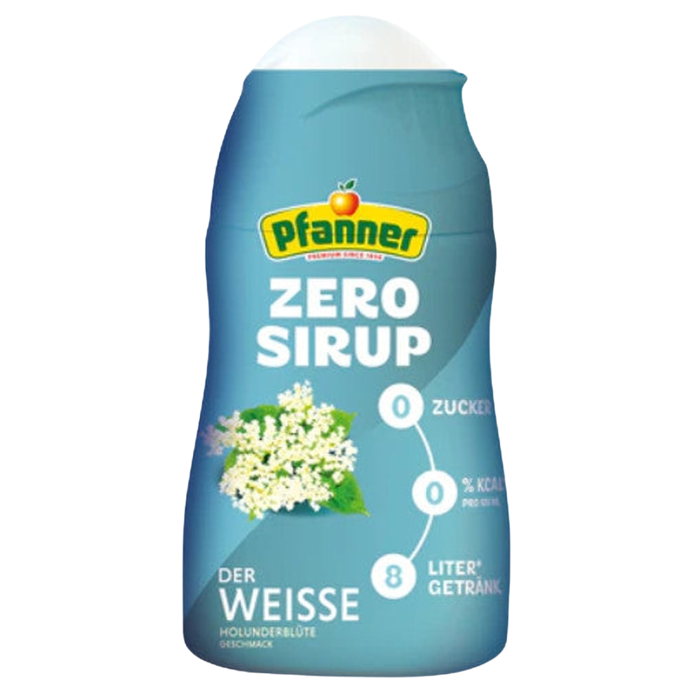 Pfanner Eistee Sirup Zero 1:140 Zitrone Holunder Pfirsich Wildkirsche 57ml