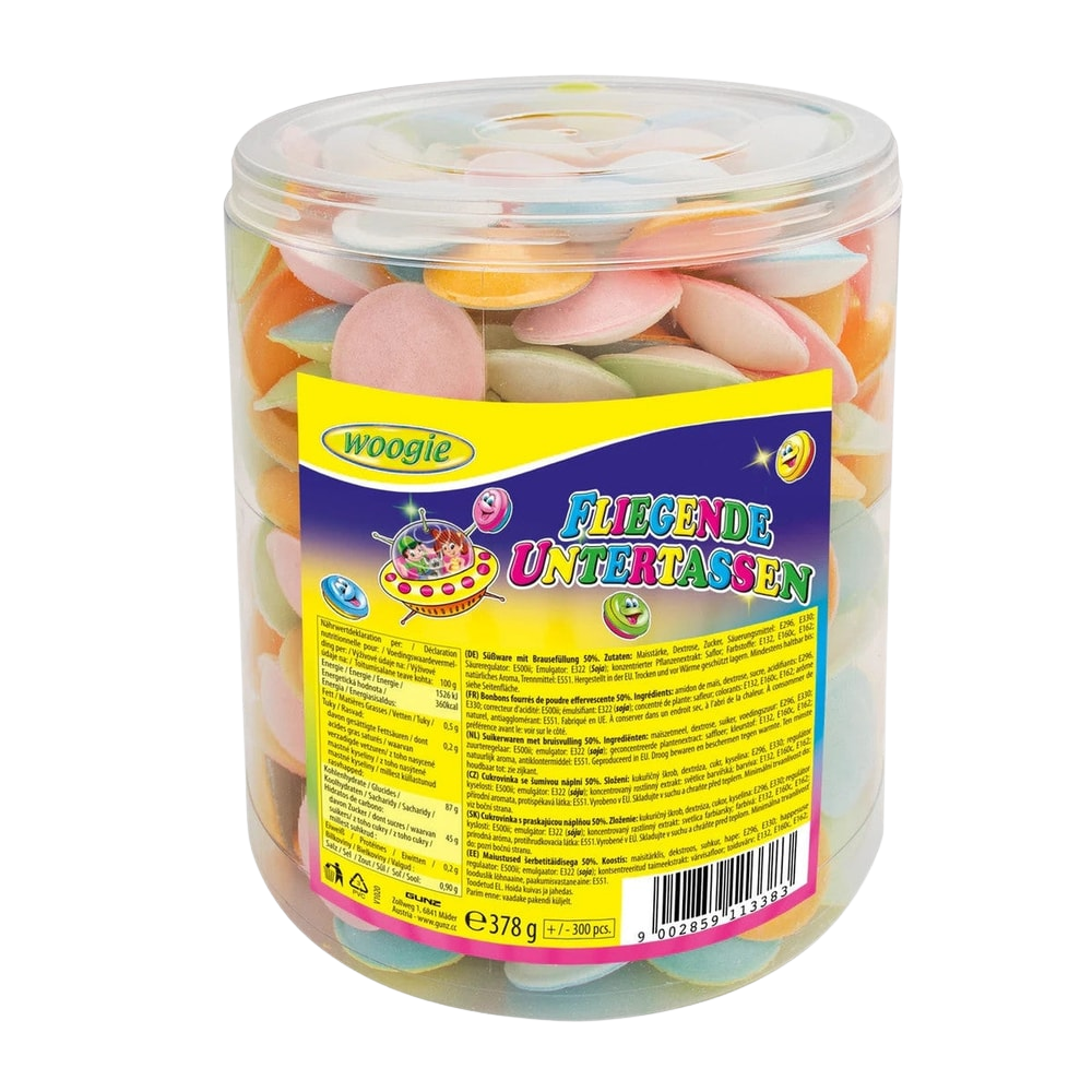 Woogie Fliegende Untertassen Brausefüllung Süßware 378g